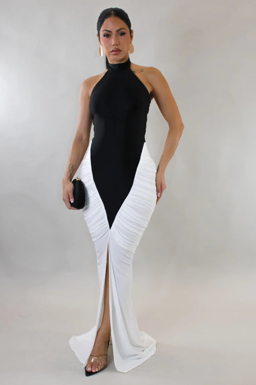 TAKE IT SLOW MAXI DRESS - BLACK