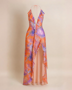 BRUNCH-IN READY MIDI DRESS - ORANGE