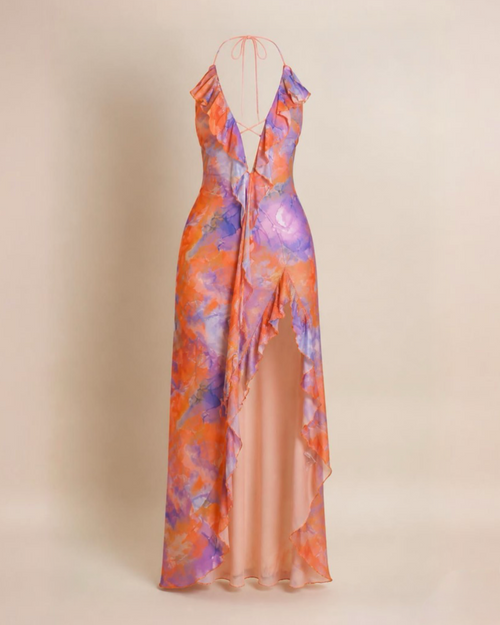 BRUNCH-IN READY MIDI DRESS - ORANGE