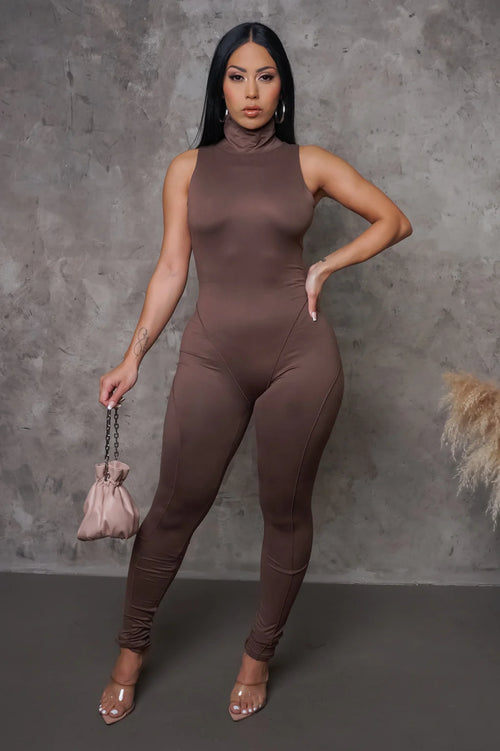 PALOMA JUMPSUIT - BROWN