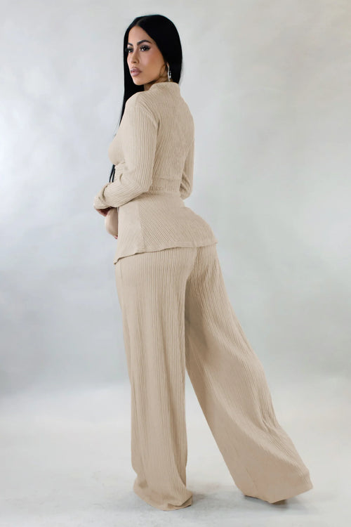 SHAPE UP PANTS SET - BEIGE