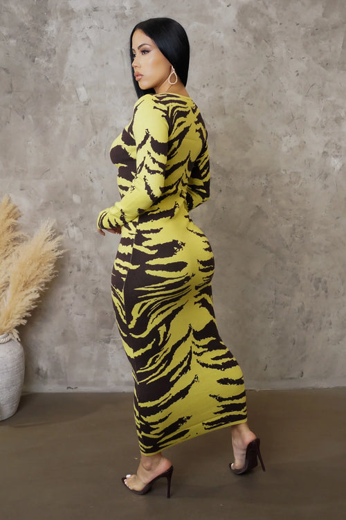 KEEPER MIDI DRESS - YELLOW