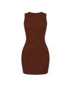 FALLING FOR IT MINI DRESS - BROWN